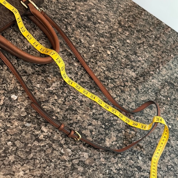 Calvin Klein Brown monogram logo Structured Tote with Gold Accents - Picture 12 of 16